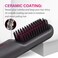 Rechargeable Hot Hair Brush Straightener Heat Pressing Combs Ceramic Electric Hair Straightening Comb, Anti Burn for Natural Black Hair Beard Wigs Holiday Gifts - Silver （9000mA）