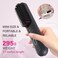 Cordless Hot Hair Brush Straightener Heat Pressing Combs Ceramic Electric Hair Straightening Comb, Anti Burn for Natural Black Hair Beard Wigs Holiday Gifts -Black （4000mA