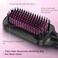Hair Straightener Brush, 30s Fast Heated Negative Ionic Hair Straightening Brush, Global Voltage, 16 Temp Modes, Anti-Frizz &amp; Anti-Scald &amp; Auto Temperature Lock &amp; Auto-Off Function-Black
