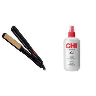 CHI G2 Professional Titanium Ceramic Hair Straightener &amp; Keratin Mist Strengthening Spray