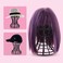 MoyRetty Wig Stand, Plastic Head-Shaped Cutout Design, Human Hair Pre Plucked wig stand for Long Short Hair, Suitable for use at Home or Salons, and Various Settings(Black)