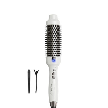 Wavytalk Thermal Brush, 1.5 Inch Blowout Express Ionic Thermal Round Brush Creates Blowout Look in 10 Minutes Makes Hair Shinier &amp; Smoother, Dual Voltage (White)