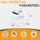 Nail Dryer for Regular Polish, 400W Air Nail Dryer Fan with Auto Sensor, Professional Nail Drying Fan with Hot and Cool Air for Salon and Home Use