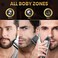 PRITECH Beard Trimmer for Men, 3 in 1 Hair Trimmer for Men Kit, Nose Ear Trimmer, Micro Shaver, Mens Grooming Set Cordless with LED Display IPX6 Waterproof (Silver)