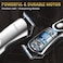 PRITECH Beard Trimmer for Men, 3 in 1 Hair Trimmer for Men Kit, Nose Ear Trimmer, Micro Shaver, Mens Grooming Set Cordless with LED Display IPX6 Waterproof (Silver)