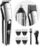 PRITECH Beard Trimmer for Men, 3 in 1 Hair Trimmer for Men Kit, Nose Ear Trimmer, Micro Shaver, Mens Grooming Set Cordless with LED Display IPX6 Waterproof (Silver)