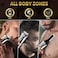 PRITECH Beard Trimmer for Men, 6 in 1 Beard Trimmer Kit, Electric Beard Trimmer with Hair, Precision, Body, Nose, Foil Razor, Grooming Kit Waterproof IPX6 (Silver)