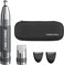 Conair Men Ear, Nose, and Eyebrow Trimmer, Patent 360 Bevel Blade for No Pull, No Snag Trimming Experience, 5-piece Kit with Travel Case