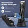VINATO Electric Body Hair Trimmer - Manscape Ball Trimmer, Groin Hair Trimmer for Men, Waterproof Ball Shaver, USB Recharge Dock Replaceable Ceramic Blade, Male Hygiene Razor, 90 Mins Battery Life