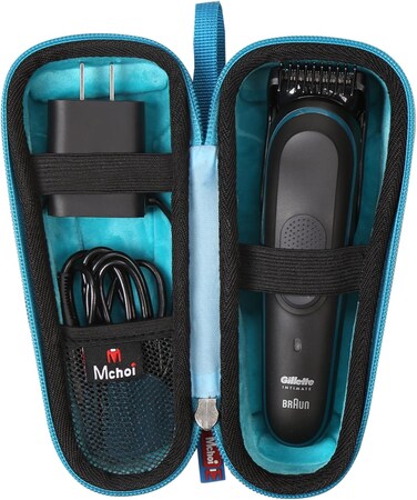 Mchoi Hard Case Suitable for Gillette Intimate Men&rsquo;s Manscape Pubic Hair Trimmer, Waterproof Shockproof Manscaping Body Groomer Protective Case, Case Only