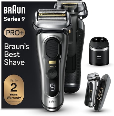 Braun Series 9 PRO+ 9577cc Electric Razor for Men, 5 Pro Shave Elements &amp; Precision Long Hair Trimmer, 6in1 SmartCare Center, PowerCase for Mobile Charging, Wet &amp; Dry, 60min Battery Runtime