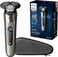 Philips Norelco 9400 Rechargeable Wet/Dry Electric Shaver with SenseIQ and Comfort Glide Ring Technology, Battery Powered, Silver, S9502/83