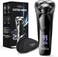 Brightup Electric Razor for Men, Electric Shavers for Men Face with Pop-up Trimmer, Waterproof Cordless USB-C Rechargeable, Wet Dry Portable Shaver with LCD Display/Travel Case, Gift for Him