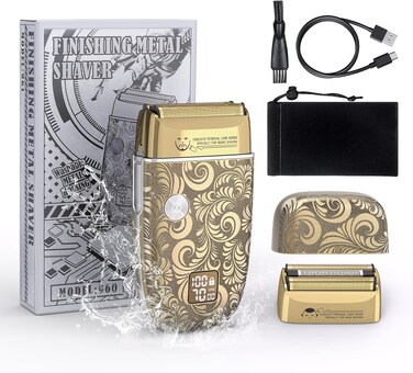 Bestauty Electric Razor for Men, Travel Foil Shaver with Enhanced Triple Head [Ultra-Close Shave], Wet &amp; Dry Beard Shaver, Rechargeable and Cordless Bald Head Shaver, Gifts for Men Father's Day Gift