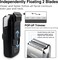 PRITECH Foil and Bald Shavers 2 in 1 Electric Shaver for Men Foil Blade and PopupTrimmer with Rechargeable 3 Adjustable Speeds Men's Shaver (Black Silver)