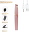 Women's Electric Eyebrow Hair Remover, LED Light, Stainless Steel Blade, Rechargeable, Anti-Allergenic, Multi-Functional, Clean Skin, No Pulling