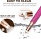 Eyebrow Trimmer for Women - Electric Eye Brow Razor with LED Light Painless &amp; Easy Clean for Eyebrows Face Nose Ear Hair Chin Lips Peach Fuzz Bikini Lines &amp; Other Detailing - Battery Operated (Pink)