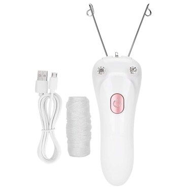 Electric Threading Epilator, USB Hair Remover, Facial &amp; Body Hair Removal, Gold
