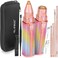 Facial Hair Removal for Women, Electric 2 in 1 Face Shaver and Eyebrow Trimmer, Ear Wax Removal Tool with Storage Box, Rechargeable Nose Hair Trimmer for Women with Built-in LED Light