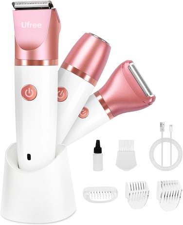 Ufree Electric Shaver for Women Pubic Hair, Electric Razors for Women, Bikini Trimmer for Women Face and Body Hair, Wet &amp; Dry Use Groomer, Hair Trimmer, Birthday Gifts for Women, Gold