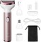 Womens Electric Razor, 4 in 1 Face Shaver for Women, Facial Hair Remover for Women, Electric Women Bikini Trimmers for Legs, Travel Razor for Eyebrow Ear Nose Hair Lip Beard Armpit, Rose Gold