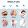Eyebrow Facial Trimmer for Women - 2 in 1 Rechargeable Face Eye Brow Shaver - Face Remover Peach Fuzz Painless Facial Removal Built-in LED Light for Lips Arm Nose Hair Bikini Line Body (White)