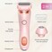 Velvix Smooth Shave Razor, Silk Glide Pro Electric Smooth Shave Razors for Women，Rechargeable Electric Trimmer for Bikini, Pubic Hair, Legs, Body, Wet/Dry (Pink)