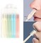 VANANA Nasal Hair Cutter, Manual Nose Hair Trimmer 360 Degree Rotate to Clean Double Sided Head Brush Nose Hair Plucker for Women Men, with Storage Box (12 Pieces, Multicolor)