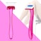 Honoson 30 Pieces Bikini Razors Bikini Trimmer for Women Small Disposable Travel Accessories Armpit Hair Removal Beauty for Body Cosmetic Tool(Rose Red)