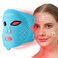 Led Face Mask Light Therapy- 4 Moeds Near-Infrared Light Therapy for Face,Red Light Therapy Mask with Timing Function,Red Light Therapy at Home with Remote