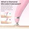 Diamond Microdermabrasion Machine, Rechargeable Cordless Dermabrasion Facial Machine with 3 Levels, Professional Portable Home Travel Microdermabrasion Device