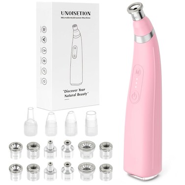 Diamond Microdermabrasion Machine, Rechargeable Cordless Dermabrasion Facial Machine with 3 Levels, Professional Portable Home Travel Microdermabrasion Device