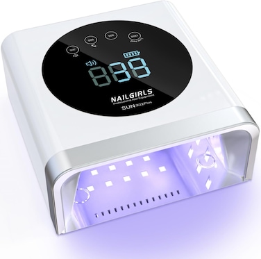 NAILGIRLS Cordless UV LED Nail Lamp, Rechargeable 150W UV Light for Gel Nail, Nail Lamp for Gel Polish with 3 Time Setting, Portable UV Nail Light, Professional Fast Curing Lamp for Salon or Home