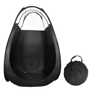 Pop Up Spray Tanning Tent,Portable Fold-able Black Spray Tann Tent,Sunless ​Tann Tent ​LargeSize Spray Tanning Booth for Airbrush Art Makeup &amp; Painting with Carrying Bag-74.8'' x 47.2''