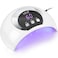 Wisdompark 54W LED Lamp for Gel Nails - Automatic Sensor, 3 Timer Settings - Professional Nail Dryer and Curing Lamp