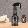 Pongnas Advanced Tool for Everyday Life Hair Spray Bottle 280ml Vintage Water Sprayer Refillable Barber Empty Spray Bottle (Black)