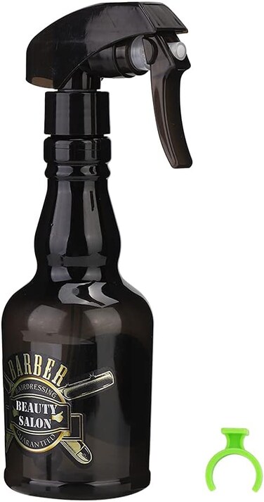 Pongnas Advanced Tool for Everyday Life Hair Spray Bottle 280ml Vintage Water Sprayer Refillable Barber Empty Spray Bottle (Black)