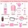 Lash Shampoo for Lash Extensions with Makeup bag, Gentle Mousse Lash Shampoo Deep Clean, Lash Wash for Eyelash Extensions with Air Conditioning Fan, Lash Cleaning Kit with Brush for Salon &amp; Home Use