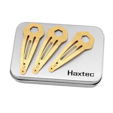Haxtec 3 Pack Multi Tool Tactical Hair Clips Multi-Functional EDC Survival Kit For Women Tactical Stocking Stuffers Christmas Gift- 3 Packs
