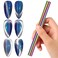 Cat Eye Nail Magnet Tool, Super Long Double-head Nail Magnet Pen Cat Eye Magnet Wand for Nails Magnetic Cat Eye Gel Polish Nail Art for for DIY Nails Design Salon, Studio or Home (Laser)