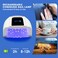 UV LED Nail Lamp 96W, Rechargeable UV Light for Gel Nails with Metal Base, Auto Sensor and 4 Timer Settings, Salon Quality UV Nail Light(White)