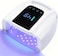 UV LED Nail Lamp 96W, Rechargeable UV Light for Gel Nails with Metal Base, Auto Sensor and 4 Timer Settings, Salon Quality UV Nail Light(White)