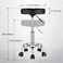 Round Rolling Stool with Wheels Height Adjustable Swivel Stool Chair for Spa Salon Massage Black