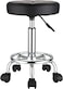 Round Rolling Stool with Wheels Height Adjustable Swivel Stool Chair for Spa Salon Massage Black