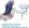 SALONFACTORY Adjustable Rolling Stool with Backrest,Drafting Spa Bar Medical Salon Tattoo Stool Chair with Wheels 360 Swivel,Heavy Duty,400lbs Weight Capacity,White