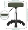 FURWOO Hexagon Rolling Stool Height Adjustable Stool with Wheels for Spa Salon Massage Green