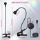 krofaue U V LED Nail Lamp - U V Light for Gel Nails Quick Dryer Curing Light Foot Control Flash Cure Lamp for Gel Polish with Gooseneck and Clamp Manicure Salon DIY at Home Black