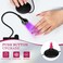 krofaue U V LED Nail Lamp - U V Light for Gel Nails Quick Dryer Curing Light Foot Control Flash Cure Lamp for Gel Polish with Gooseneck and Clamp Manicure Salon DIY at Home Black