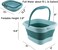 Collapsible Foot Bath 15L(4 GL) Soak Tub with Handle, Plastic Foldable Feet Spa Basin Bucket for Pedicure Foot Care and Pain Relief, Green