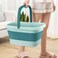 Collapsible Foot Bath 15L(4 GL) Soak Tub with Handle, Plastic Foldable Feet Spa Basin Bucket for Pedicure Foot Care and Pain Relief, Green